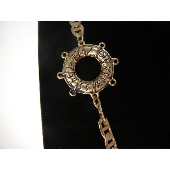 BETSEY JOHNSON RARE ENAMELED LIFE PRESERVER & HEART 14 in. unisex NECKLACE - Picture 2 of 6